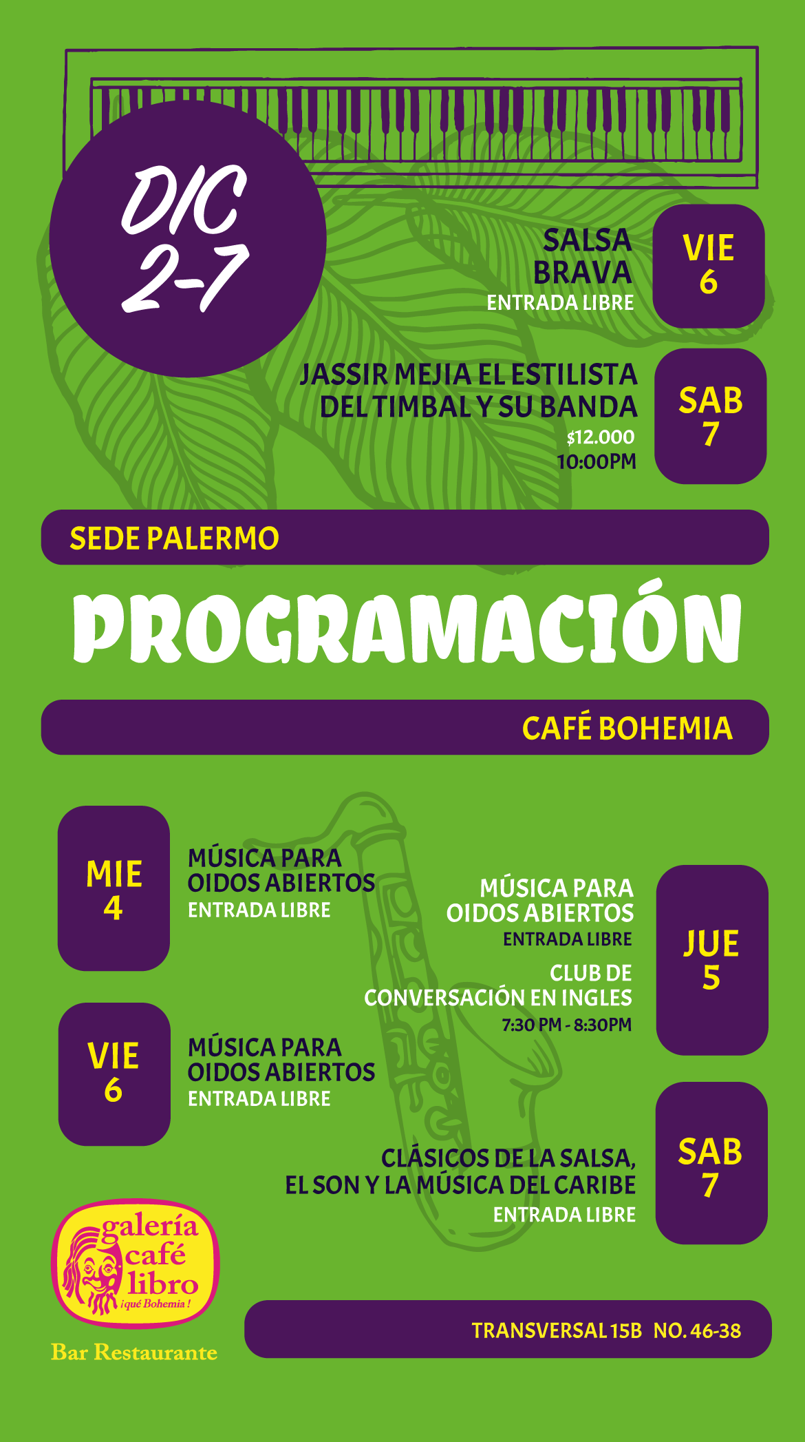 Imagen promoción PROGRAMACIÓN SEMANAL SEDE PALERMO