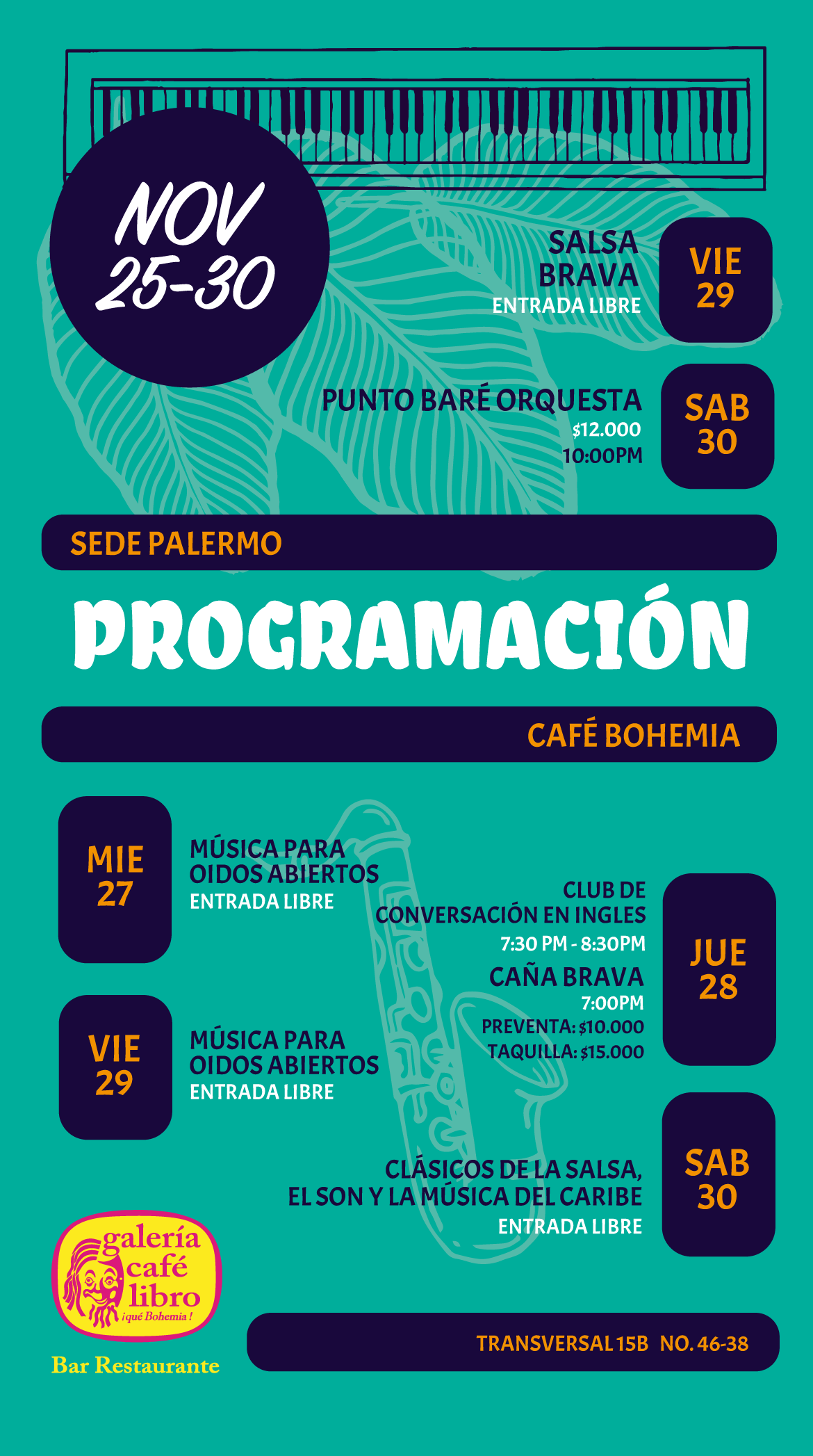 Imagen promoción PROGRAMACIÓN SEMANAL SEDE PALERMO