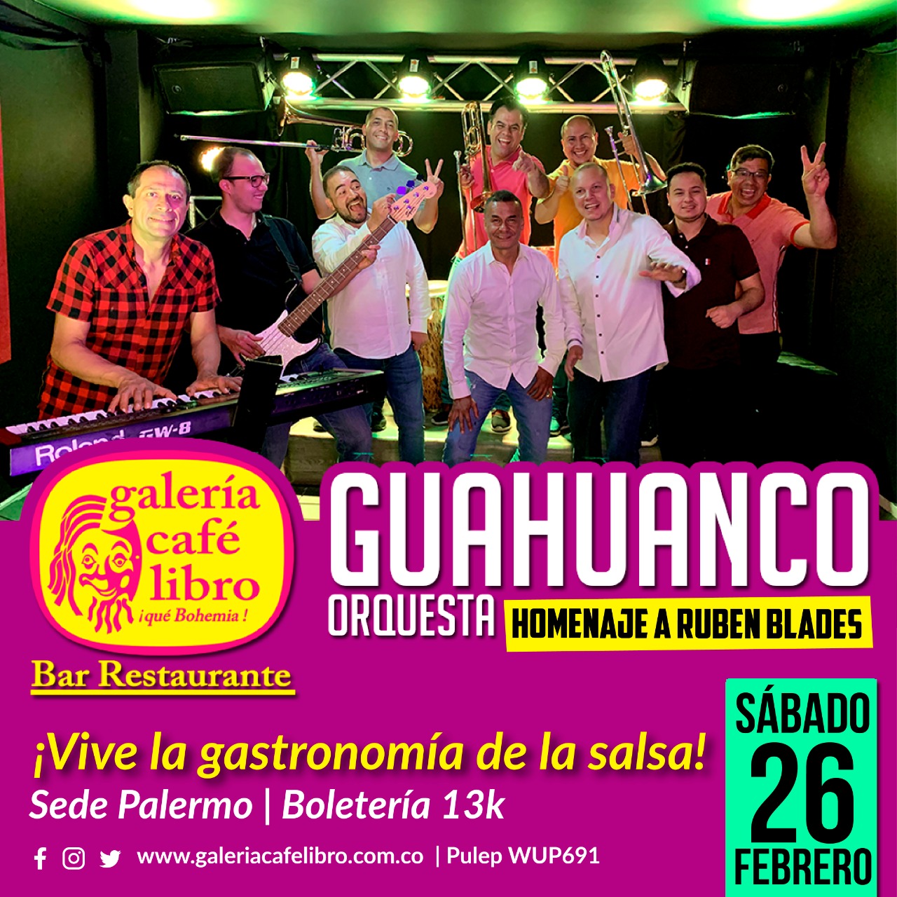 Imagen promoción Guahuanco Orquesta Homenaje a Rubén Blades