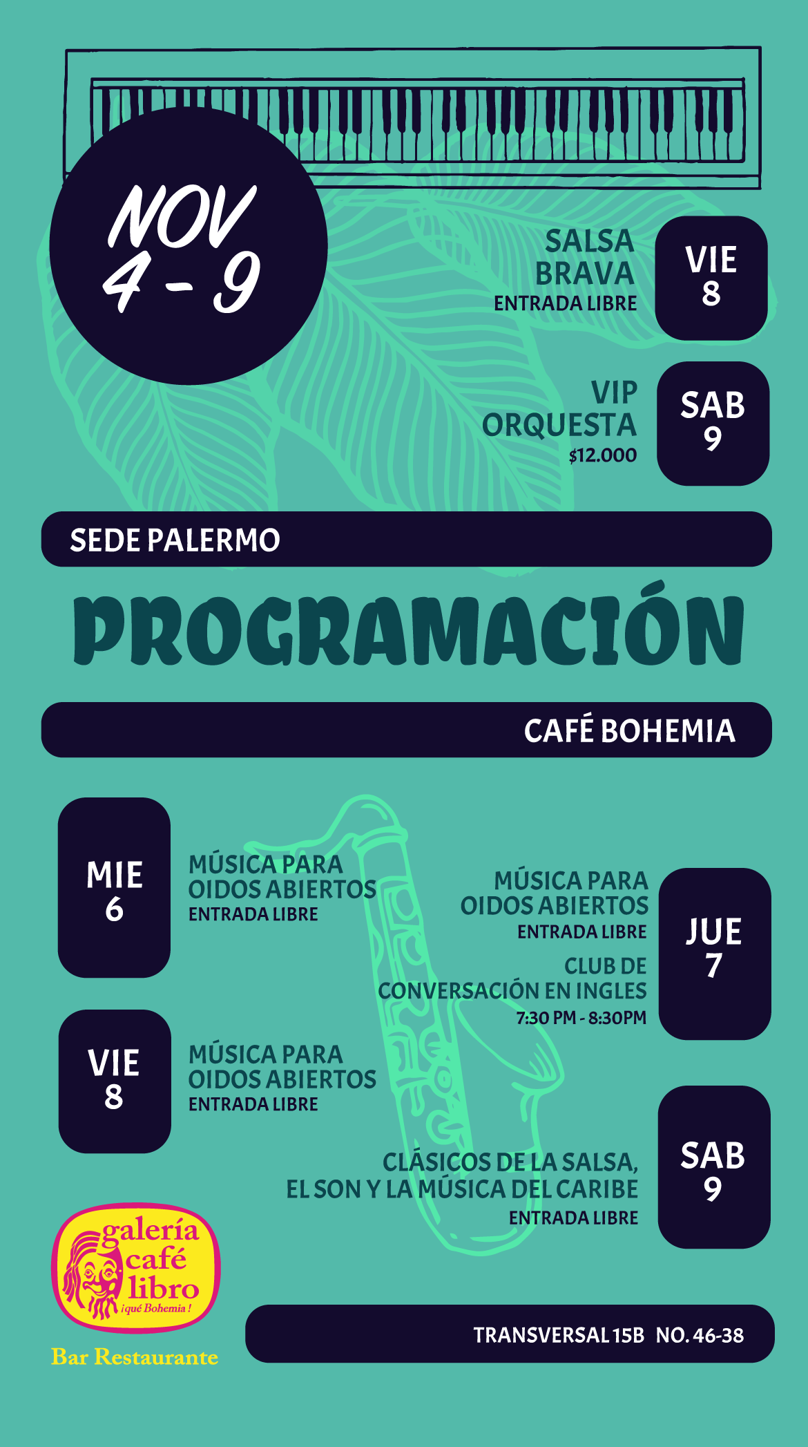 Imagen promoción PROGRAMACIÓN SEMANAL PALERMO