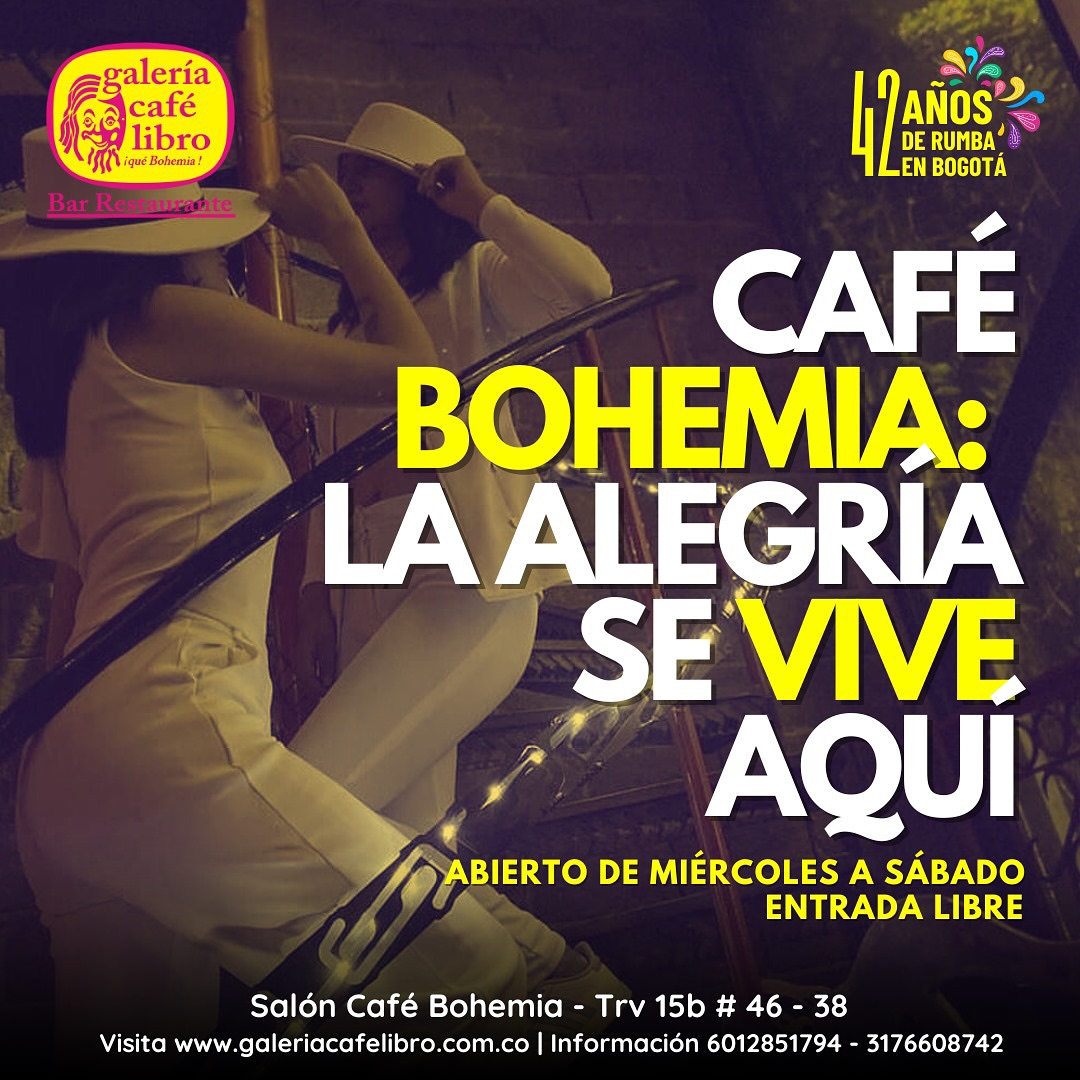 Imagen promoción Salón Café Bohemia "La Alegría se vive aquí"