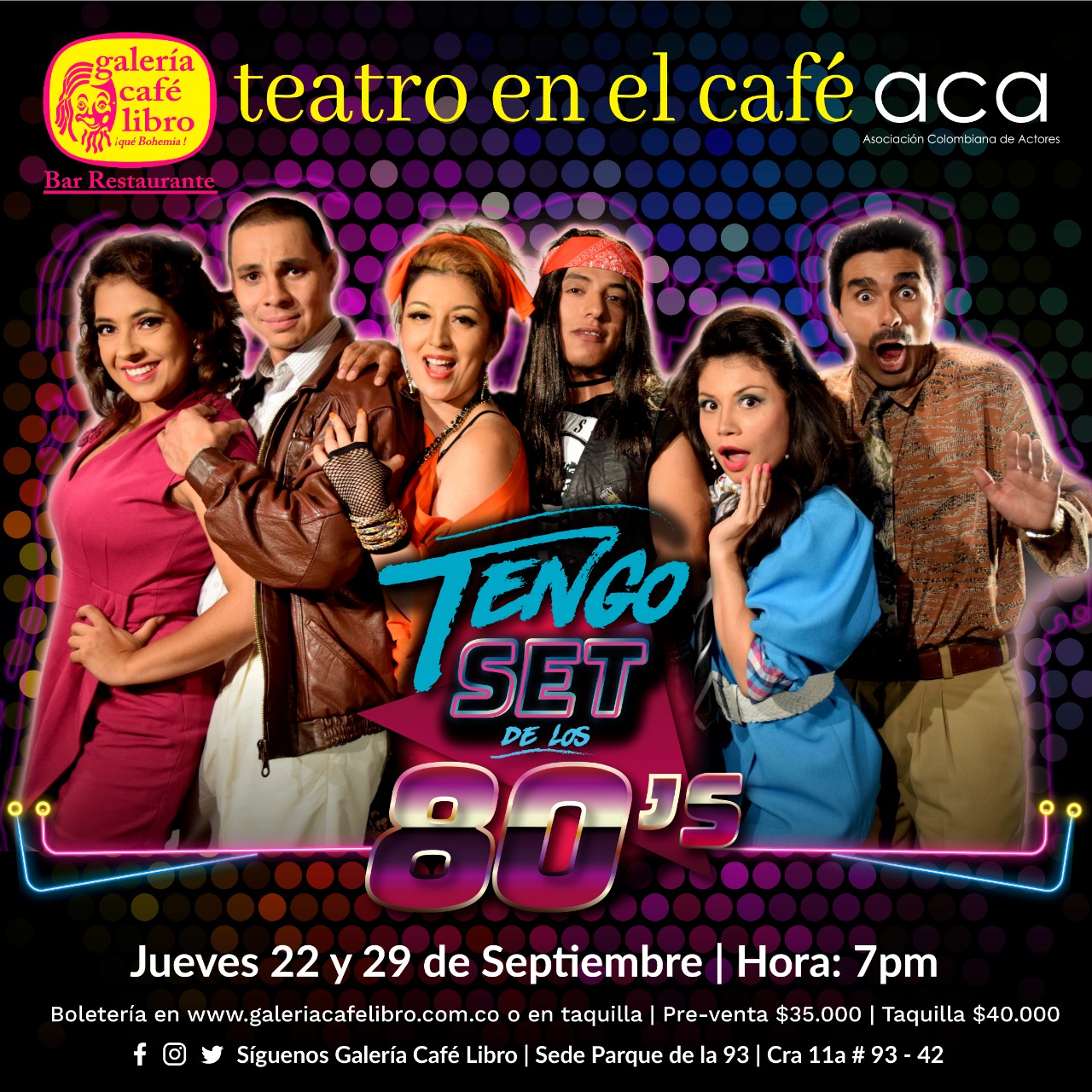 Imagen promoción Teatro en el Café presenta: Tengo set de los 80's