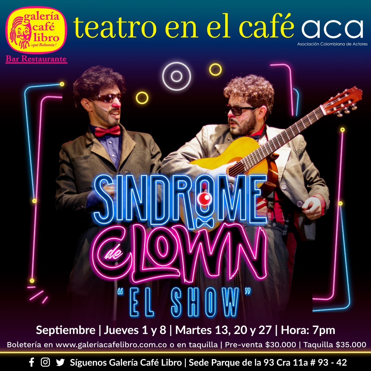 Imagen promoción SINDROME  DE CLOWN "EL SHOW"