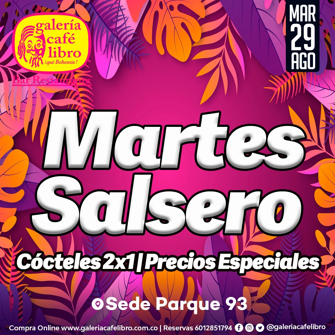 Imagen promoción Sede 93 Martes Salsero "Entrada Libre"