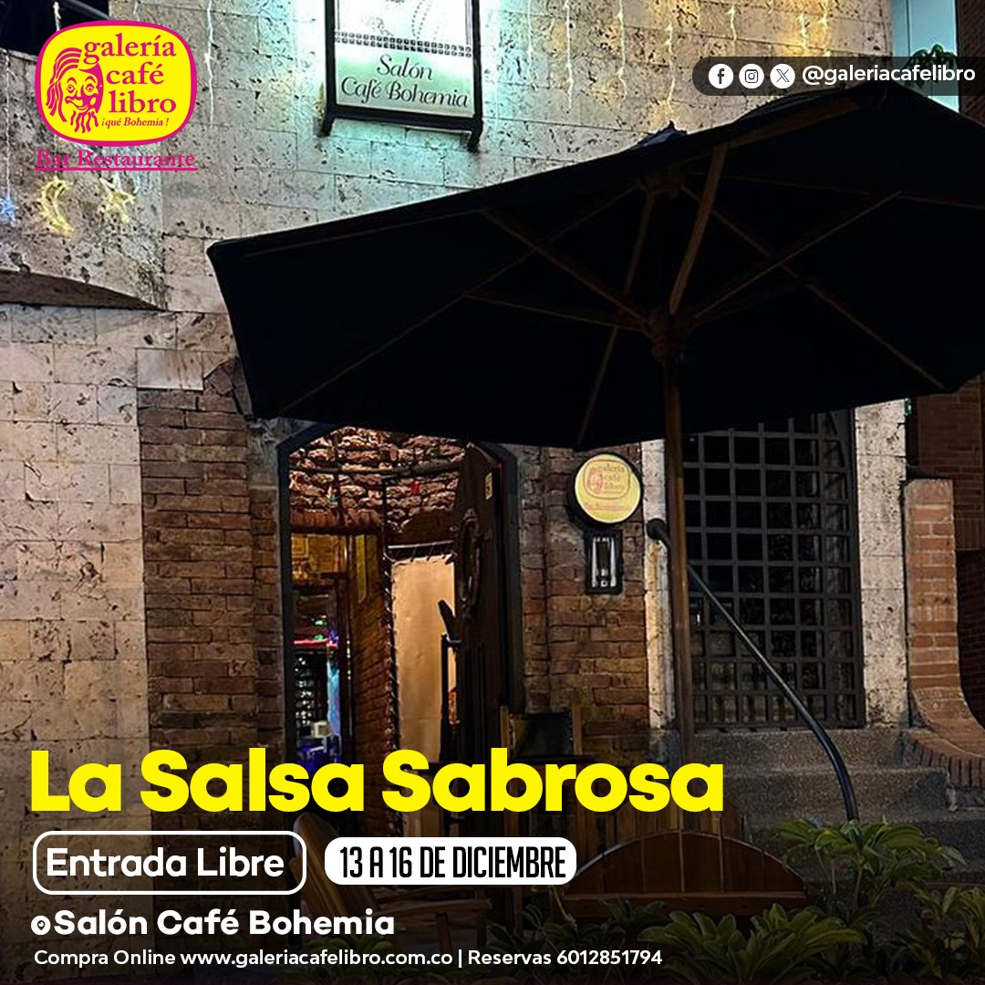 Imagen promoción Salón Café Bohemia "Entrada Libre"