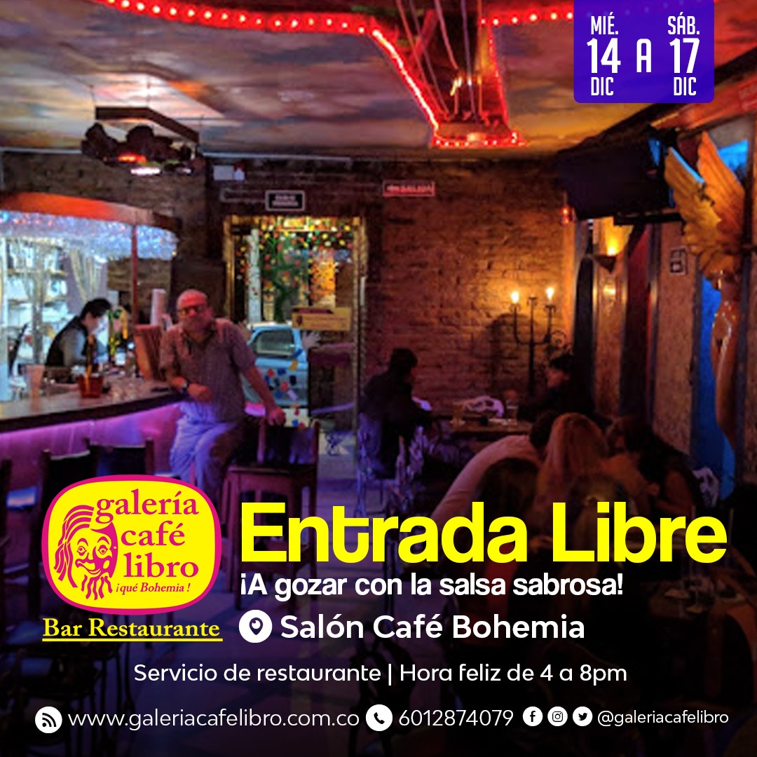 Imagen promoción ENTRADA LIBRE SALÓN CAFÉ BOHEMIA