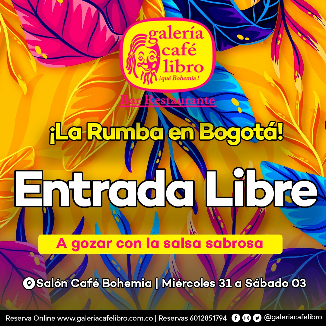 Imagen promoción SALÓN CAFÉ BOHEMIA "ENTRADA LIBRE"