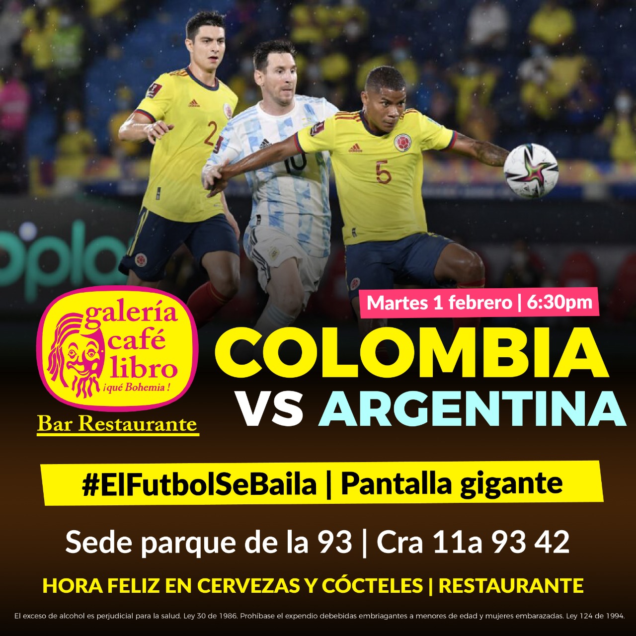 Imagen promoción Colombia VS Argentina