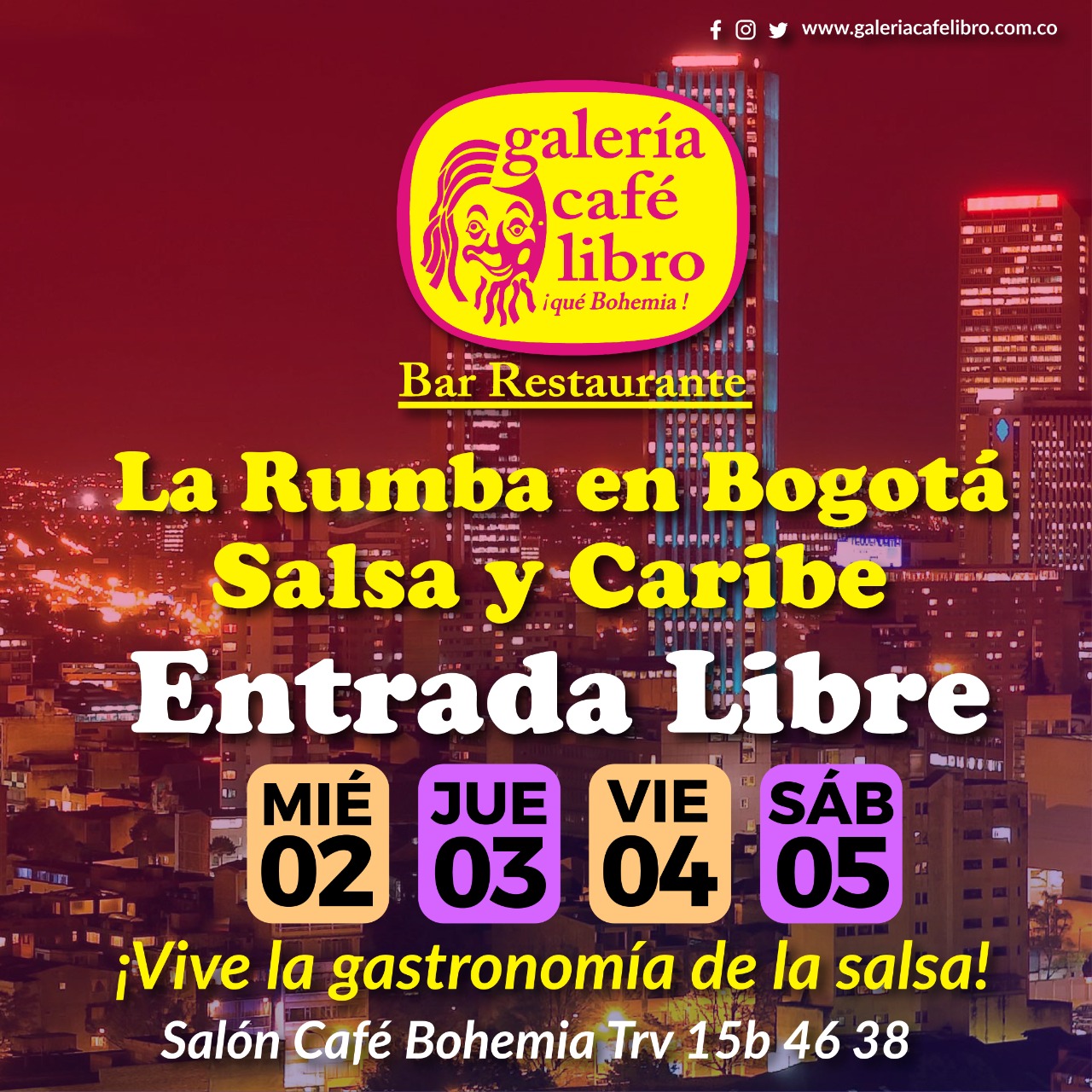 Imagen promoción Programación Semanal Salón Café Bohemia