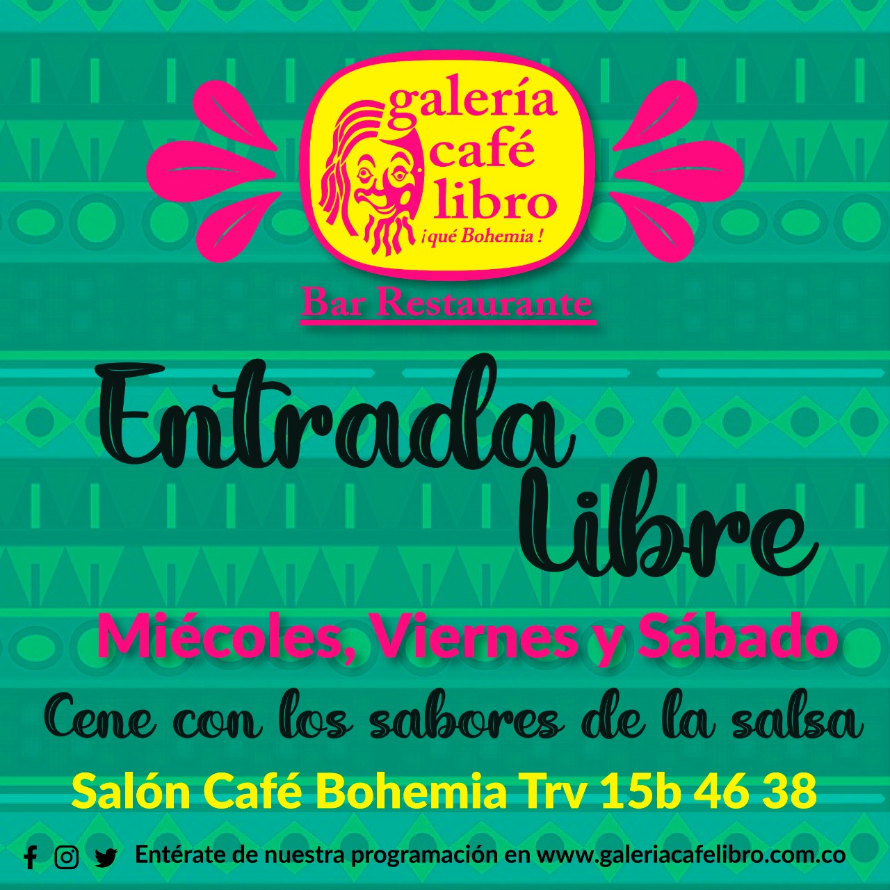 Imagen promoción Salón Café Bohemia