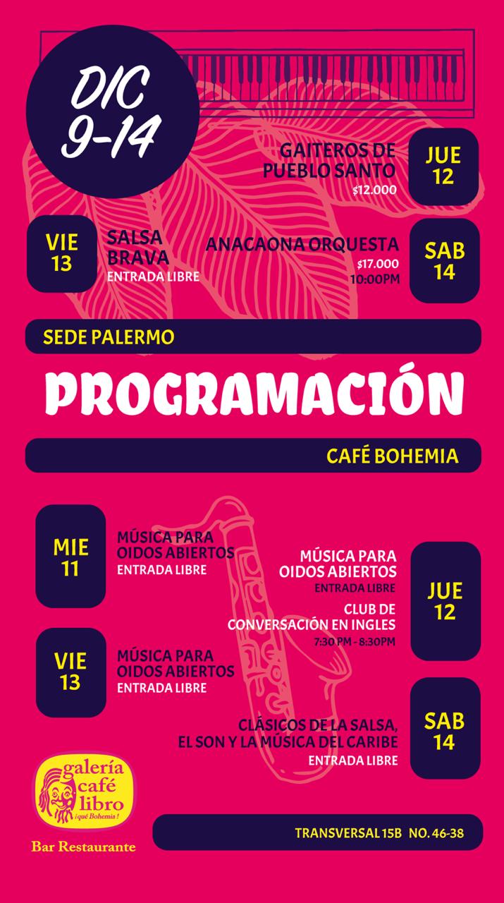 Imagen promoción PROGRAMACIÓN SEMANAL SEDE PALERMO