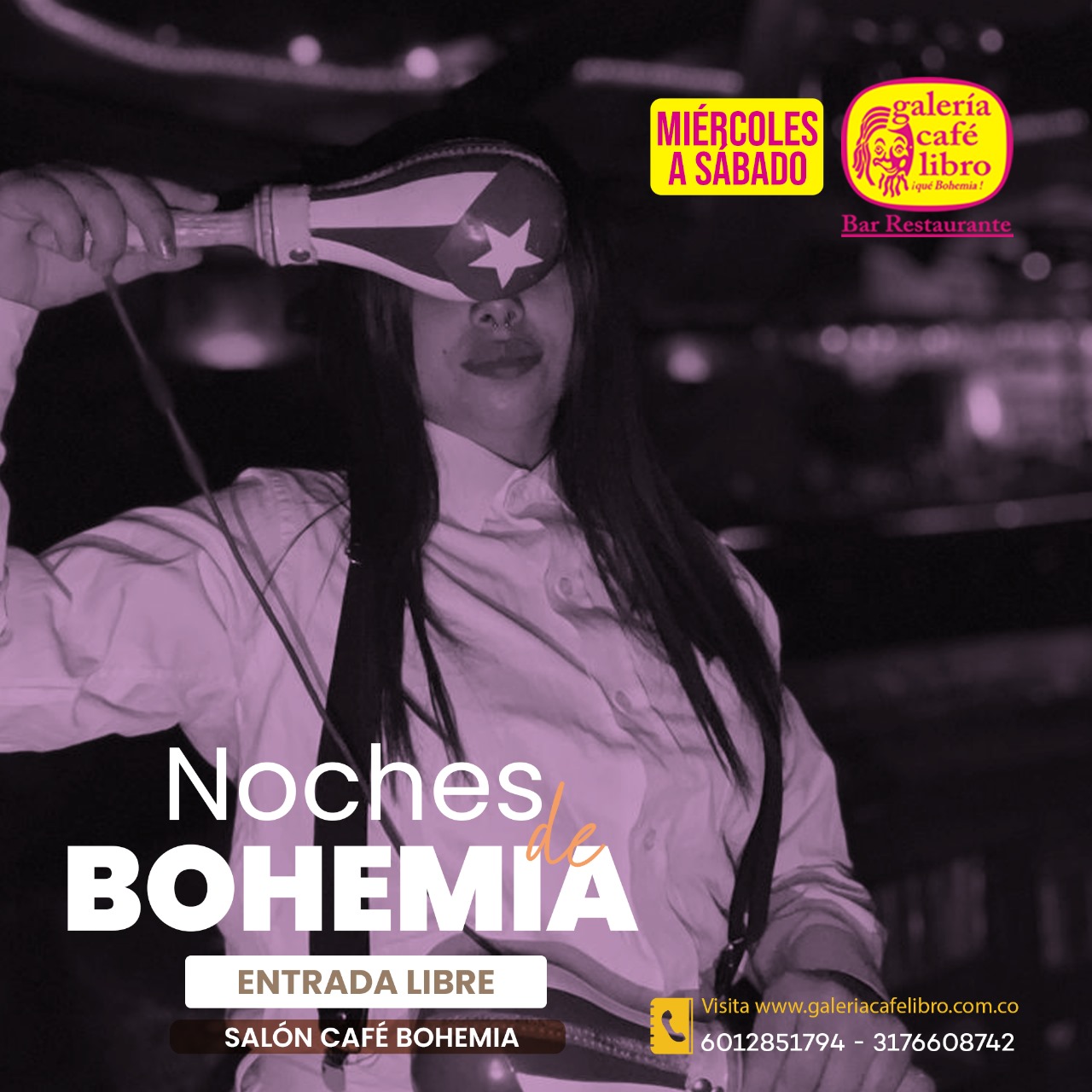 Imagen promoción Salón Café Bohemia "Entrada Libre"