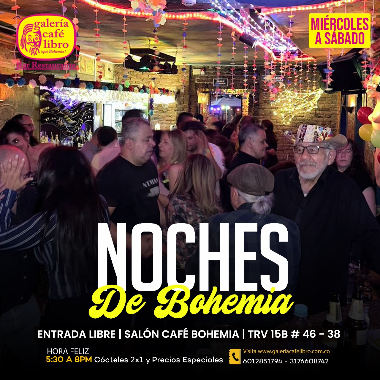 Imagen promoción Salón Café Bohemia "Entrada Libre"