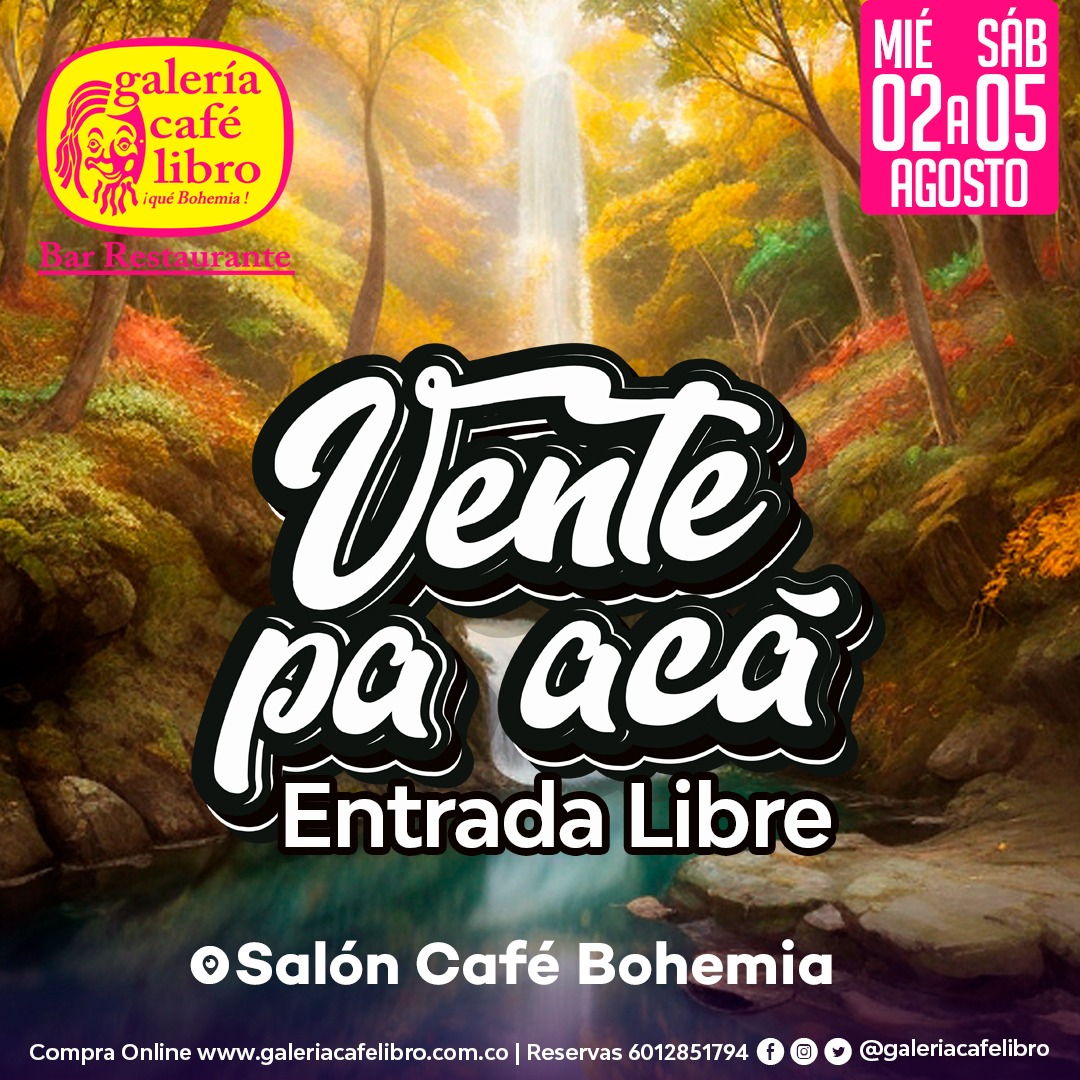 Imagen promoción Salón Café Bohemia "Entrada Libre"