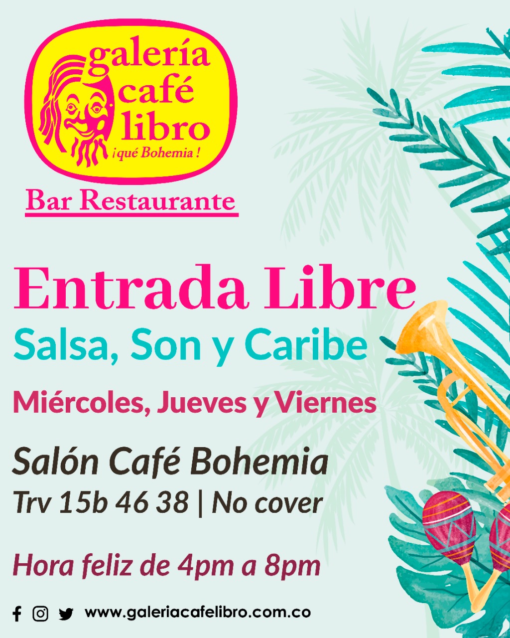 Imagen promoción Programación Semanal Salón Café Bohemía