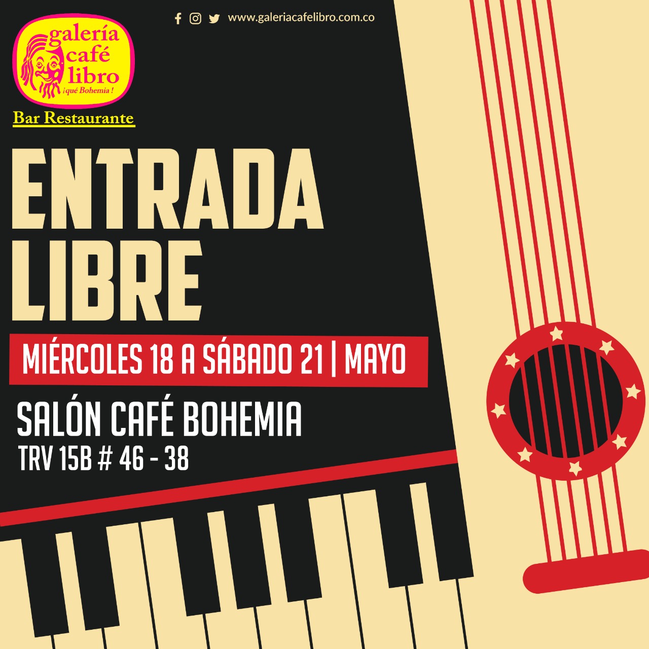 Imagen promoción Programación Semanal Salón Café Bohemia