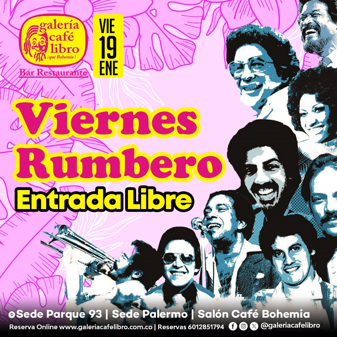 Imagen promoción Viernes Rumbero "Entrada Libre"