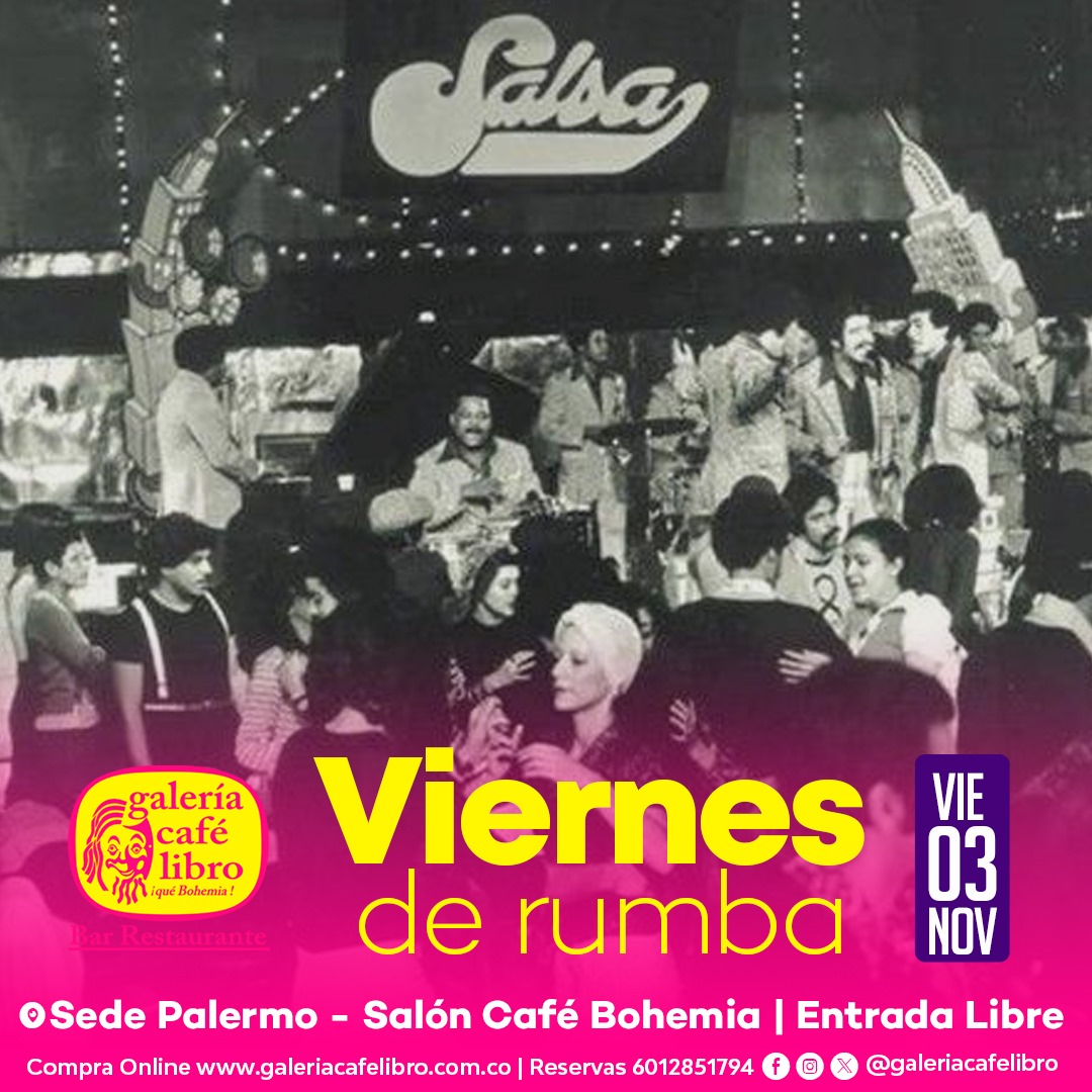 Imagen promoción Viernes Entrada Libre Sede Palermo y Salón Café Bohemia