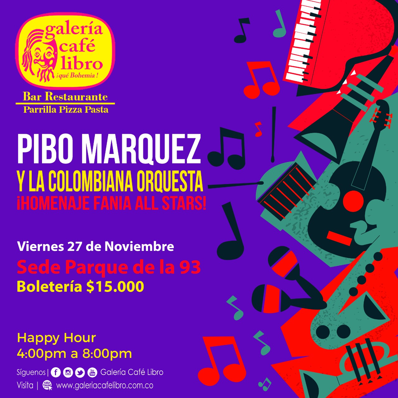 Imagen promoción Pibo Marquez y la Colombiana orquesta