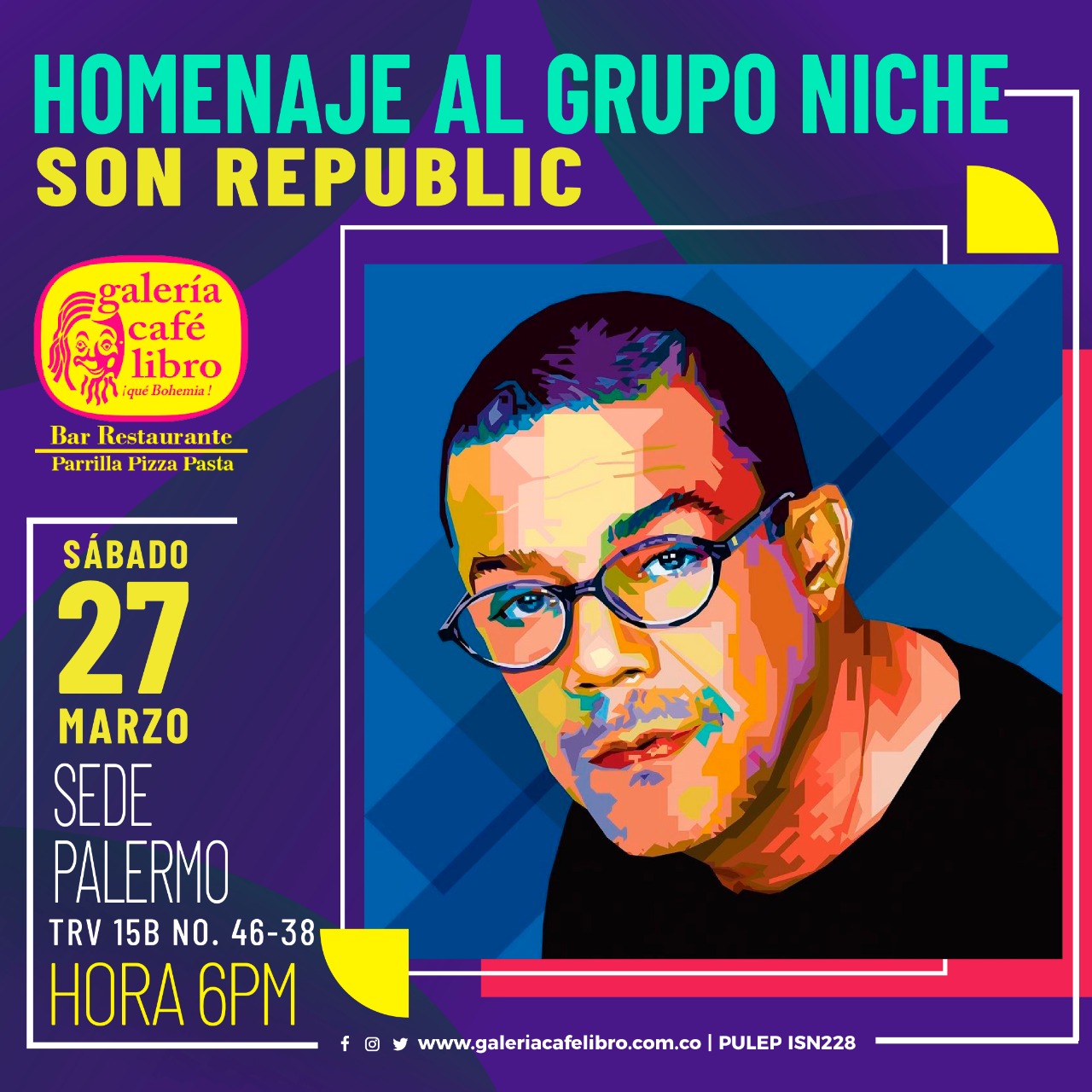 Imagen promoción Son Republic - homenaje al grupo Niche