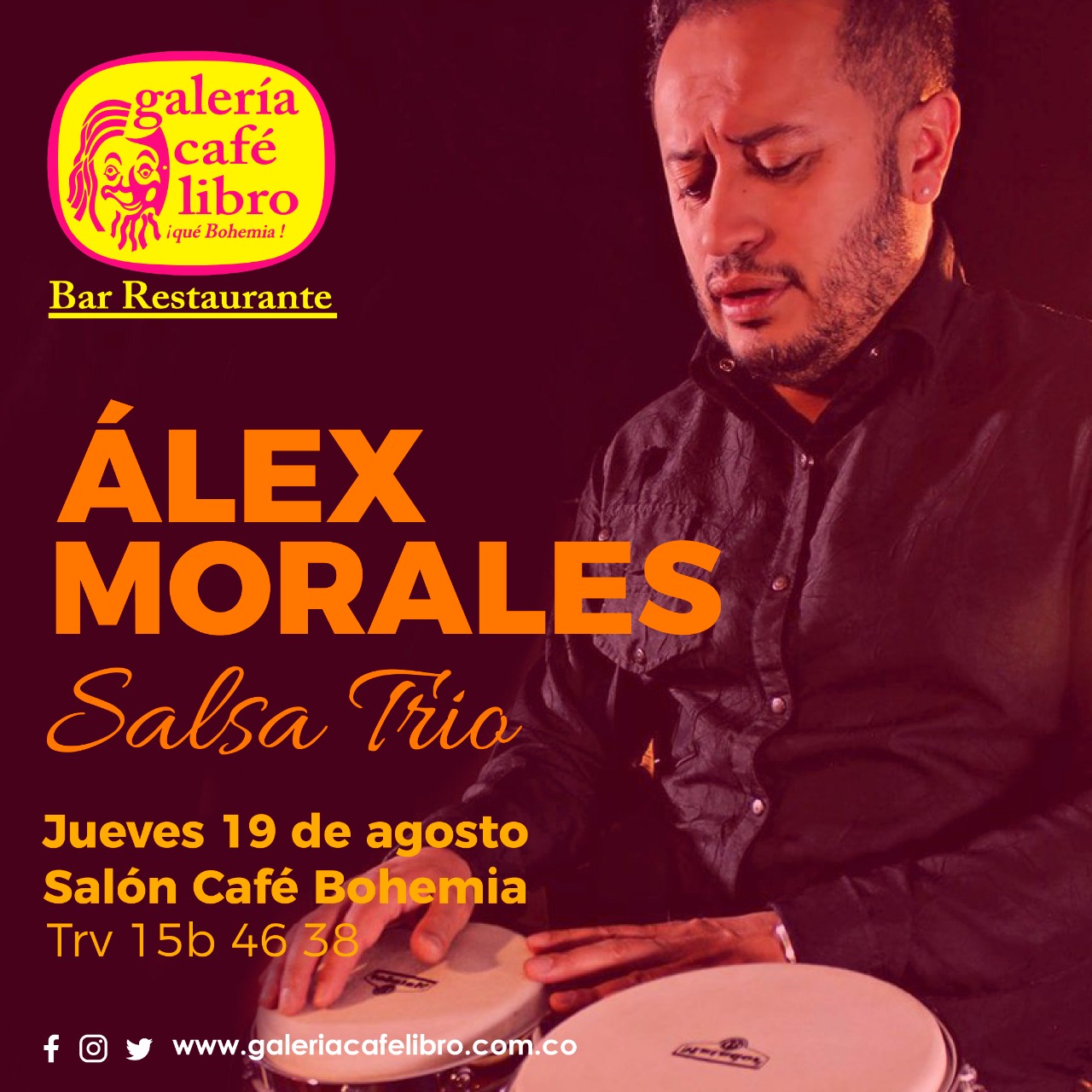 Imagen promoción Alex Morales salsa trio