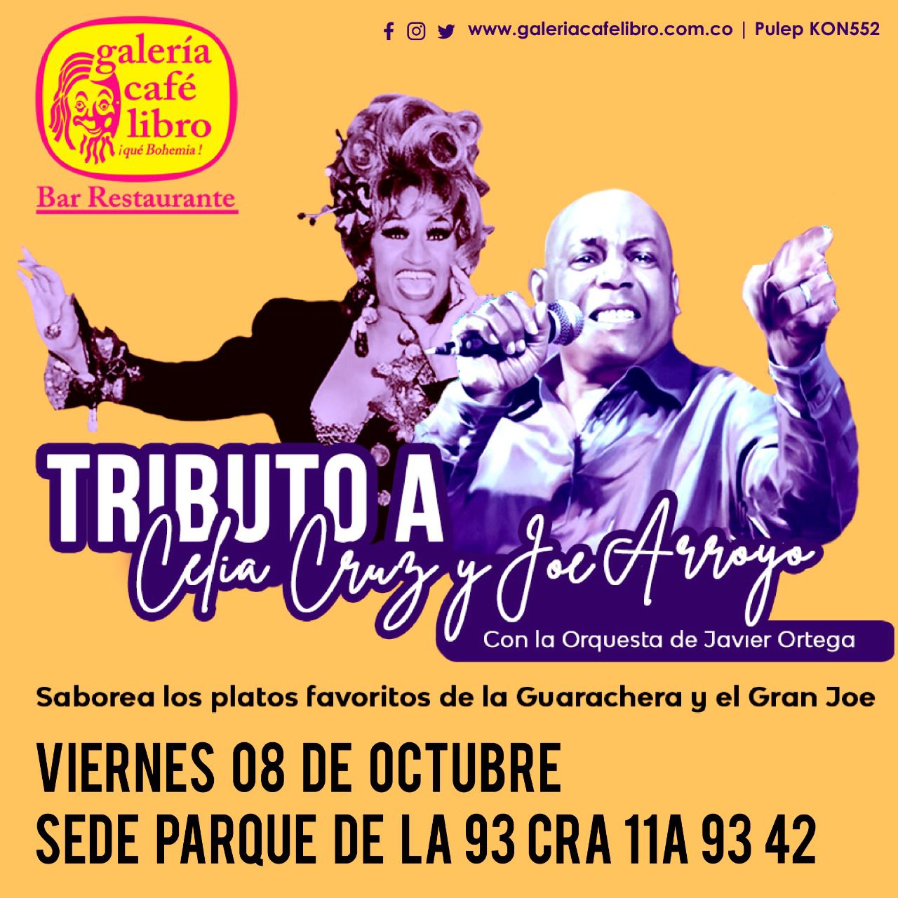 Imagen promoción Tributo a Celia Cruz y Joe Arroyo