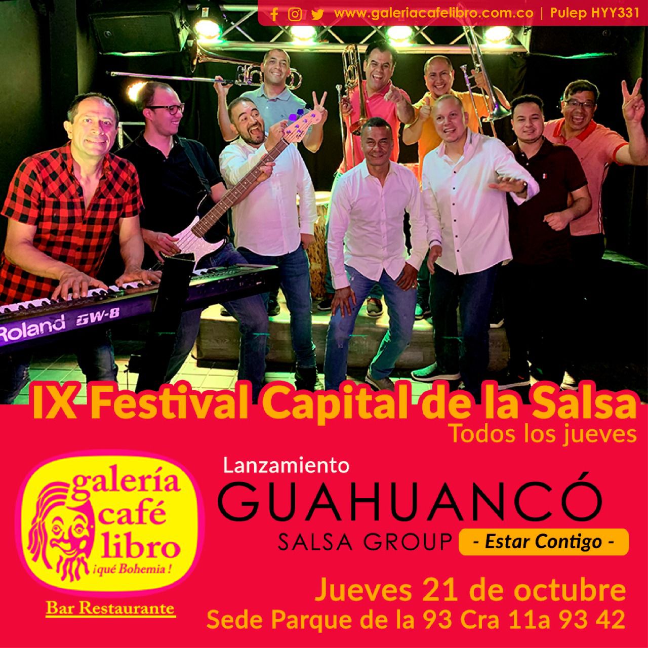 Imagen promoción Guahuanco salsa group