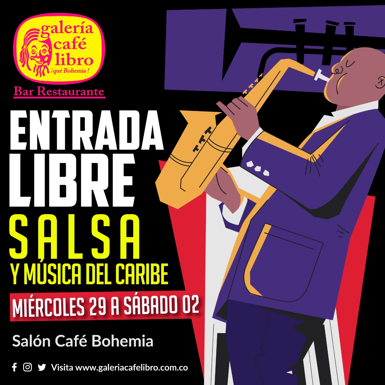 Imagen promoción Programación Semanal Salón Café Bohemia