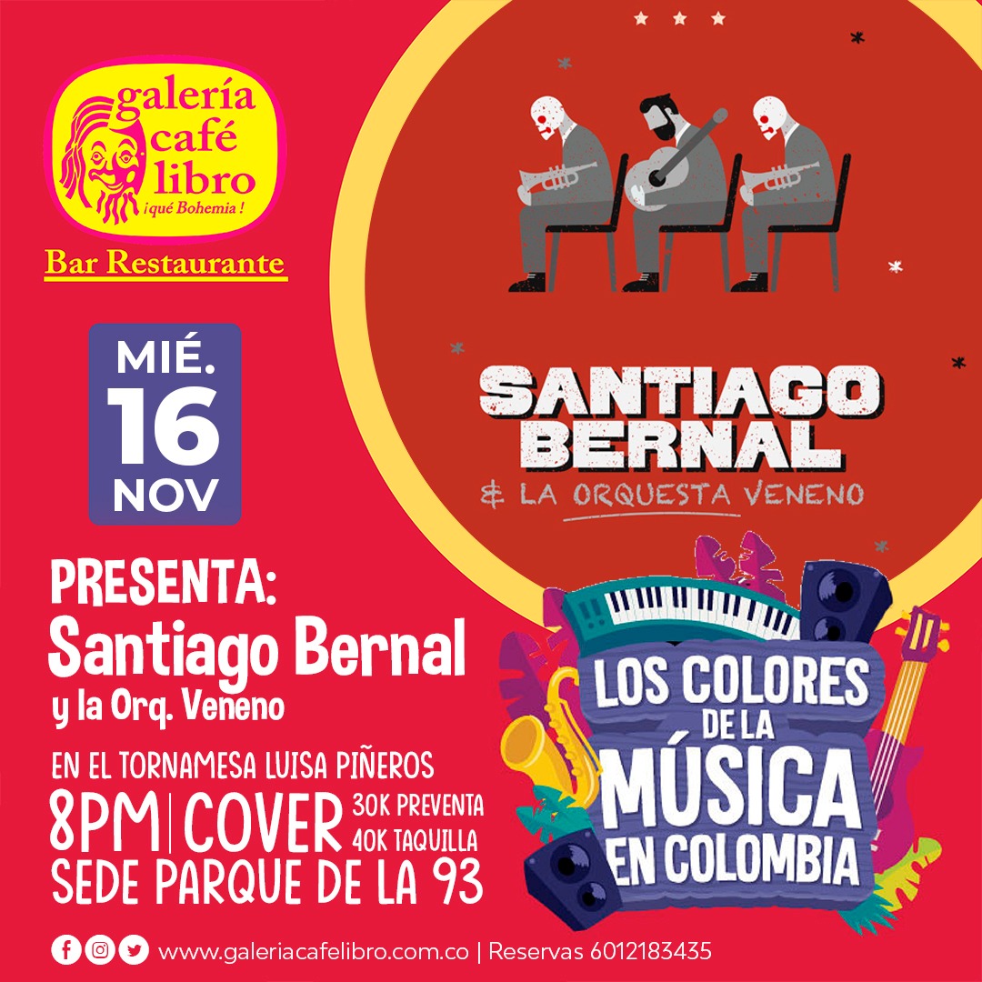 Imagen promoción SANTIAGO BERNAL & LA ORQUESTA VENENO