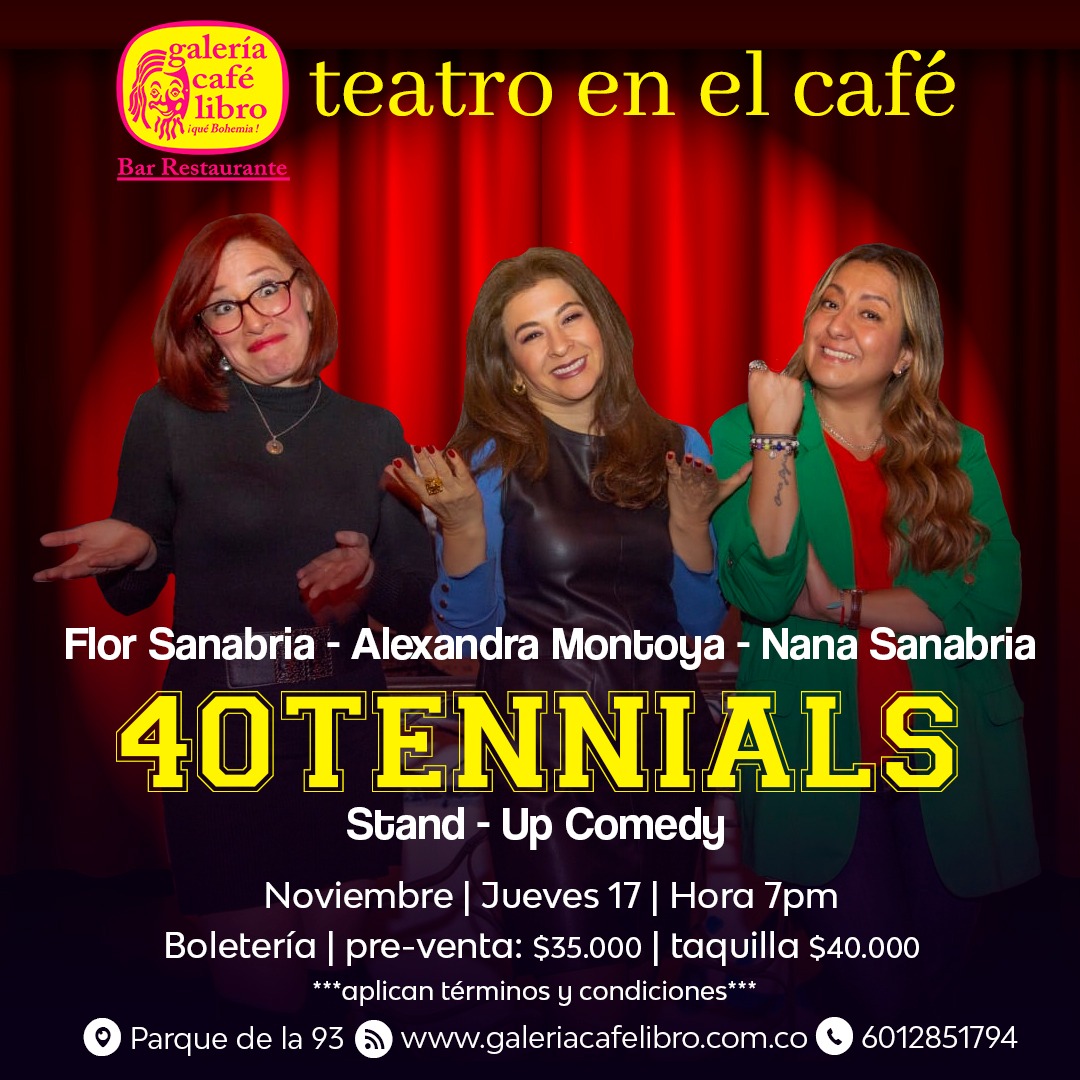 Imagen promoción TEATRO EN EL CAFÉ PRESENTA: 40TENNIALS