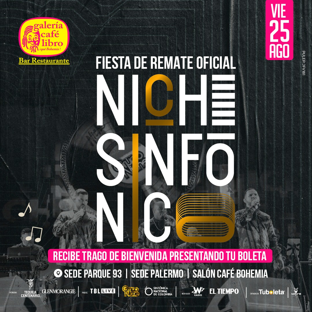 Imagen promoción Fiesta de remate oficial "Niche Sinfónico"