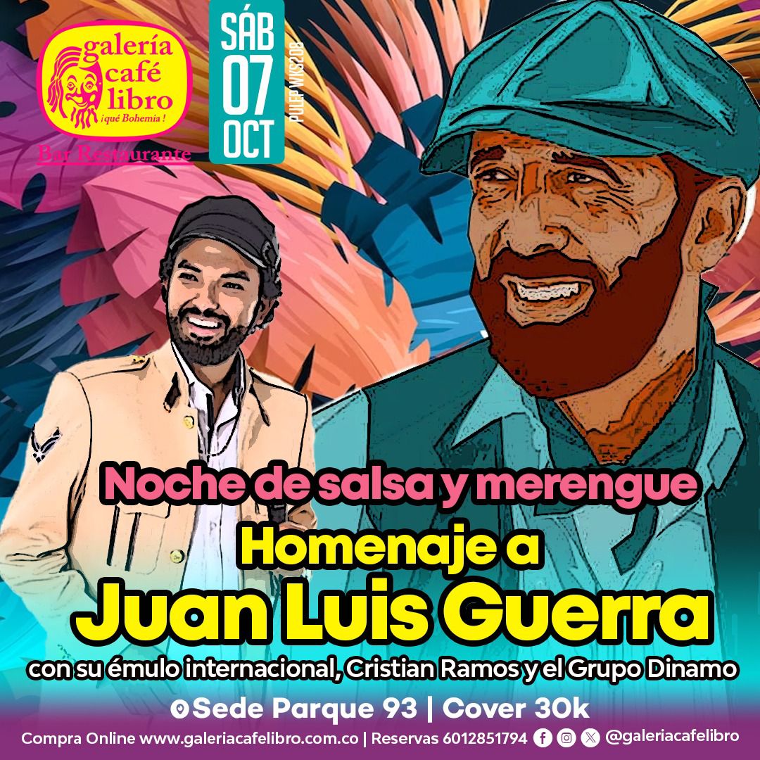 Imagen promoción Noche de Salsa y Merengue "Homenaje a Juan Luis Guerra"