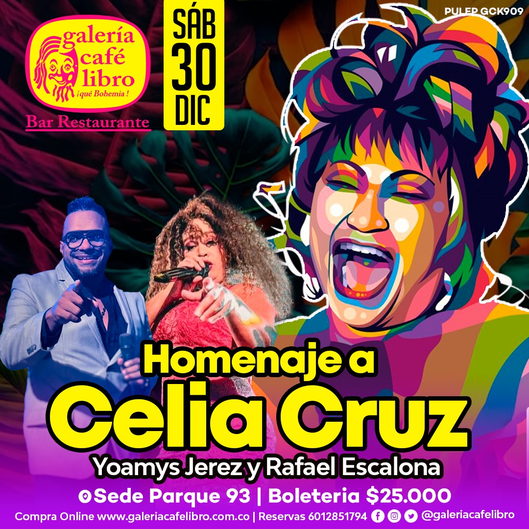 Imagen promoción "Homenaje a Celia Cruz" Yoamys Jerez y Rafael Escalona