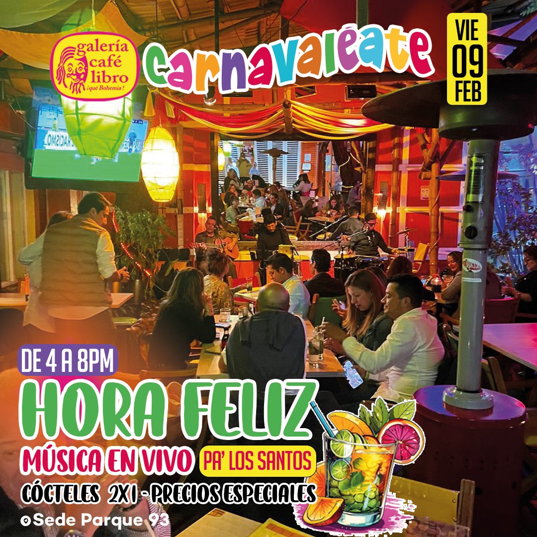 Imagen promoción Viernes "Hora feliz y música en vivo"