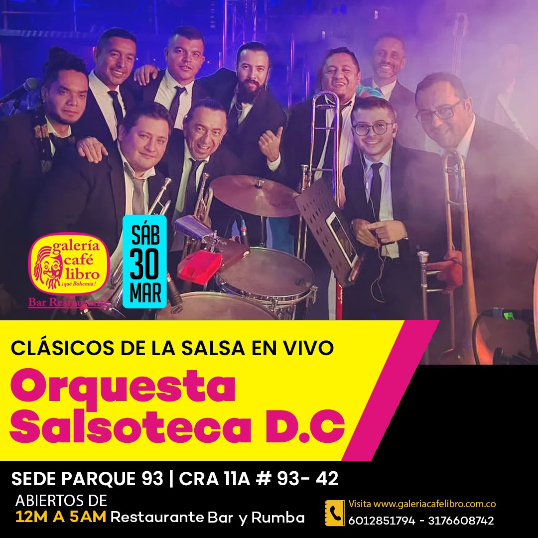 Imagen promoción Orquesta Salsoteca DC