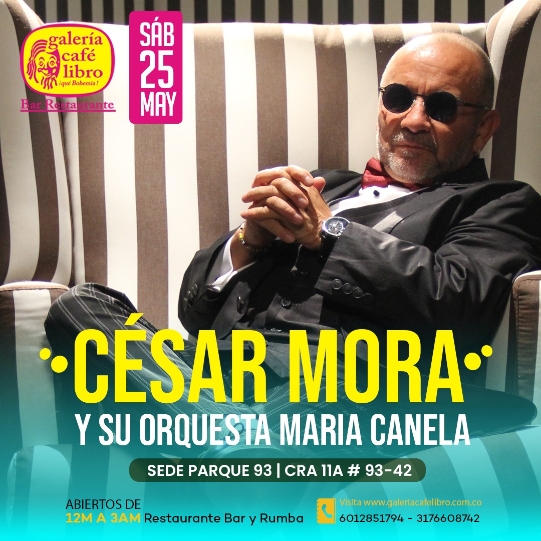 Imagen promoción Cesar Mora y su orquesta Maria Canela