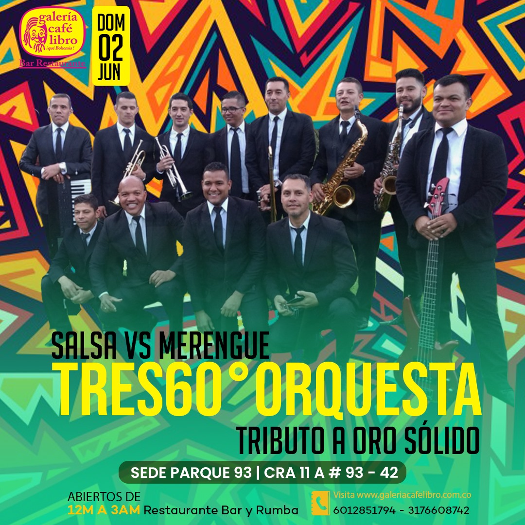 Imagen promoción Tres60° Orquesta "Tributo a Oro Solido"