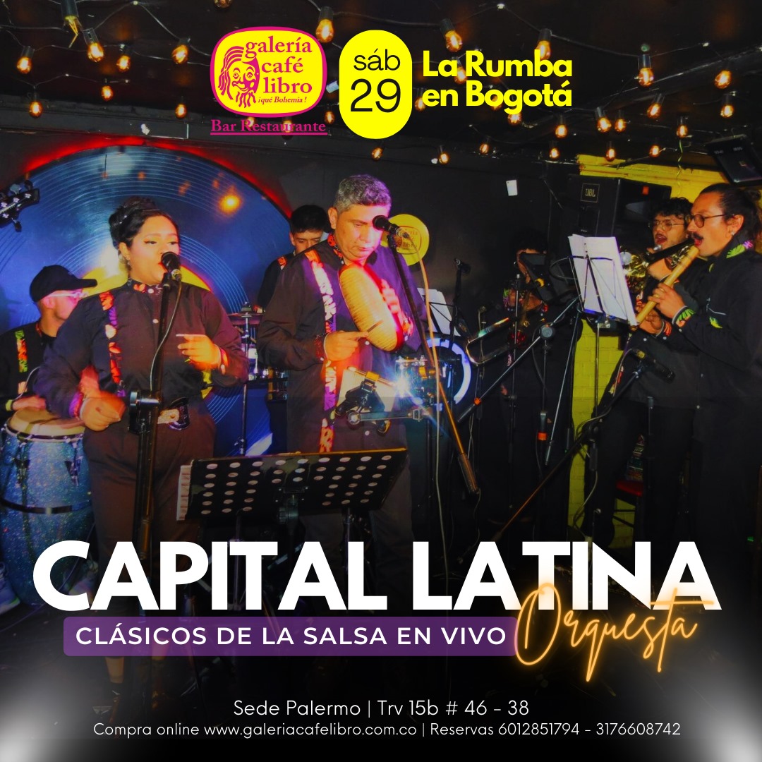 Imagen promoción Capital Latina Orquesta clásicos de la salsa en vivo