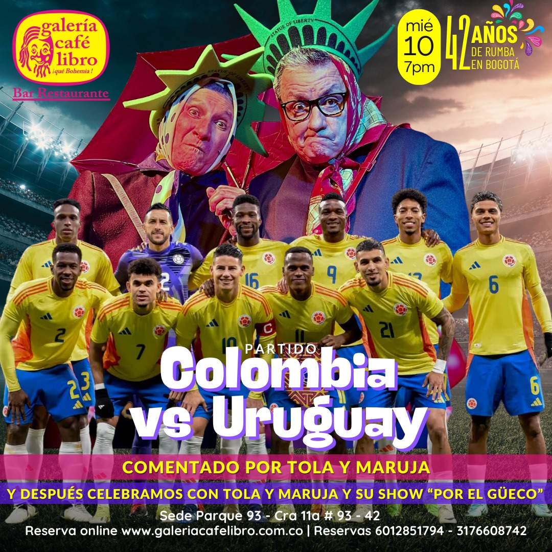 Imagen promoción Colombia VS Uruguay comentado por Tola y Maruja