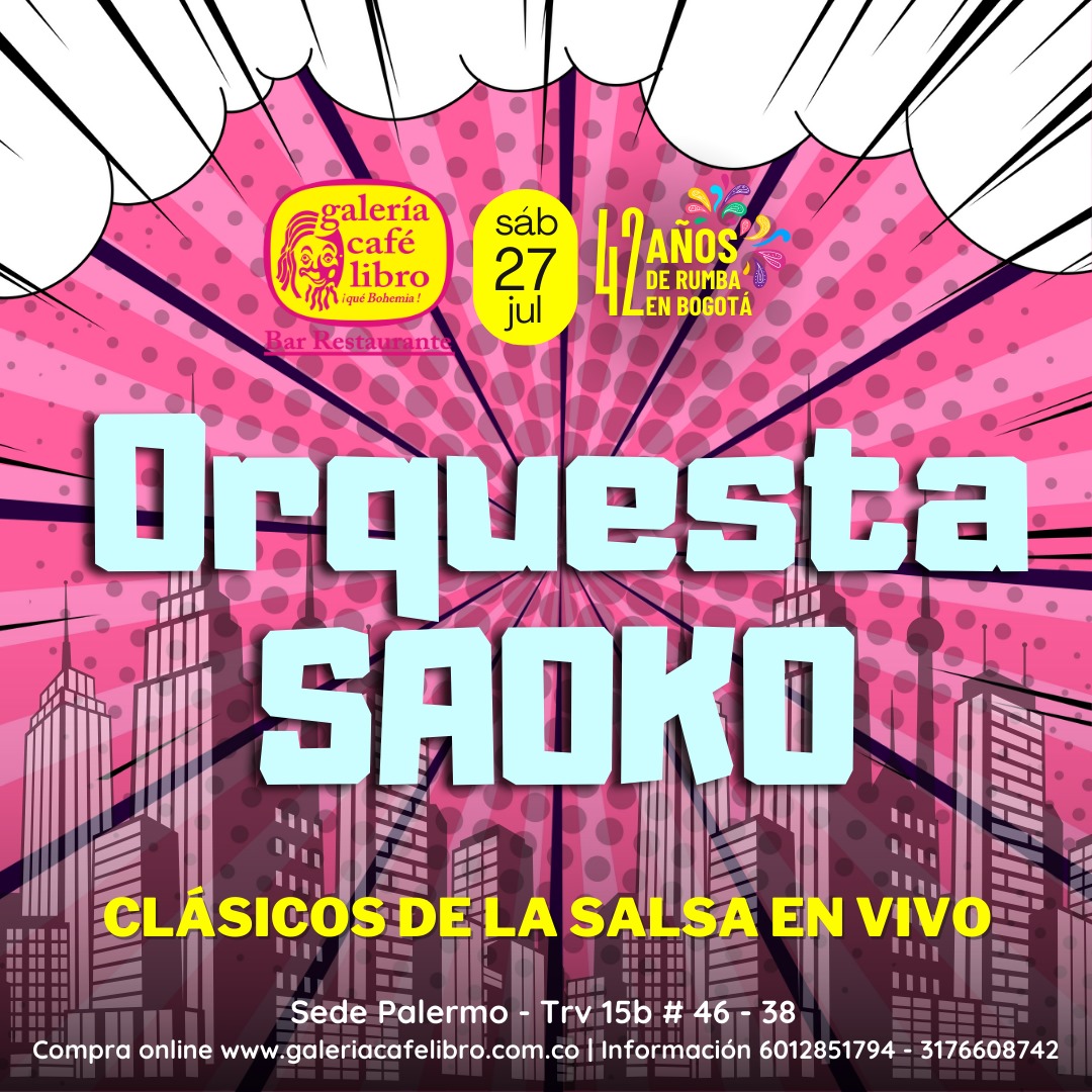 Imagen promoción Orquesta Saoko clásicos de la salsa en vivo