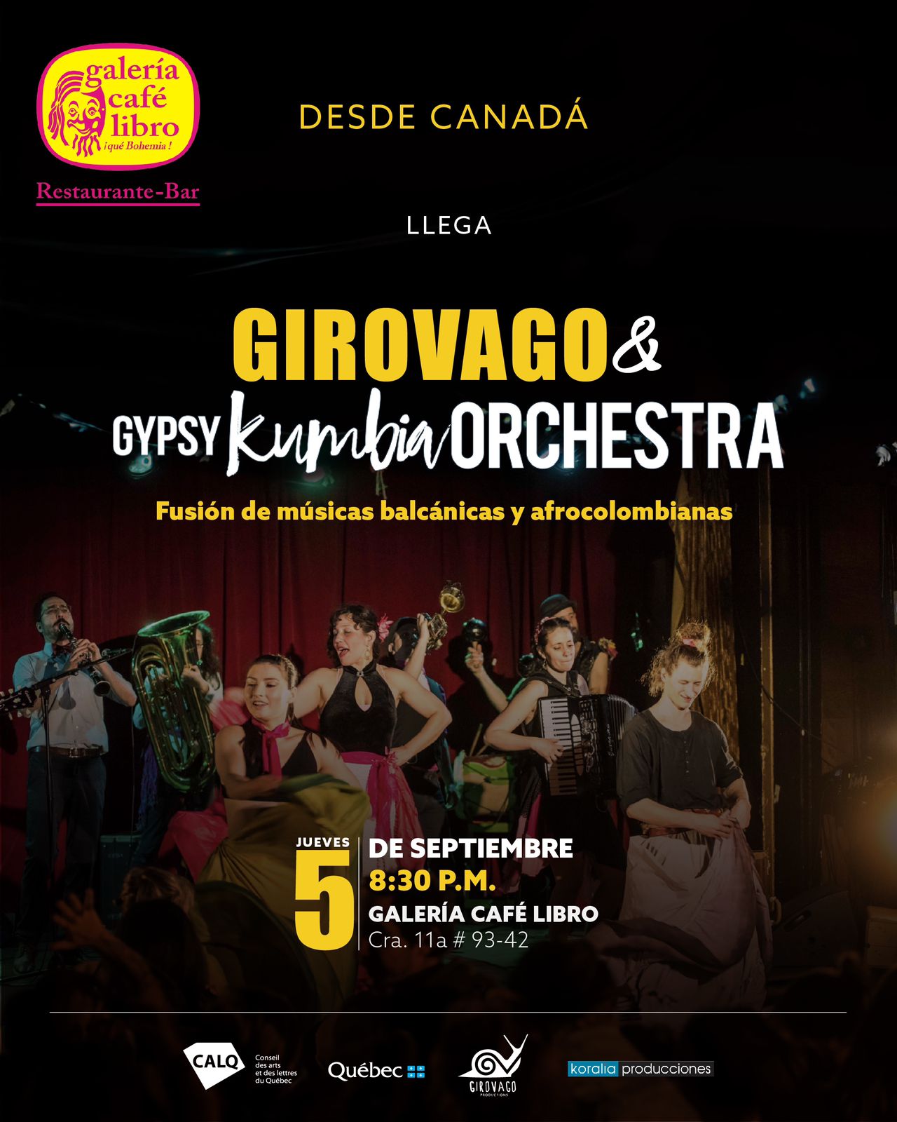 Imagen promoción Girovago y Gypsy Kumbia Orchestra