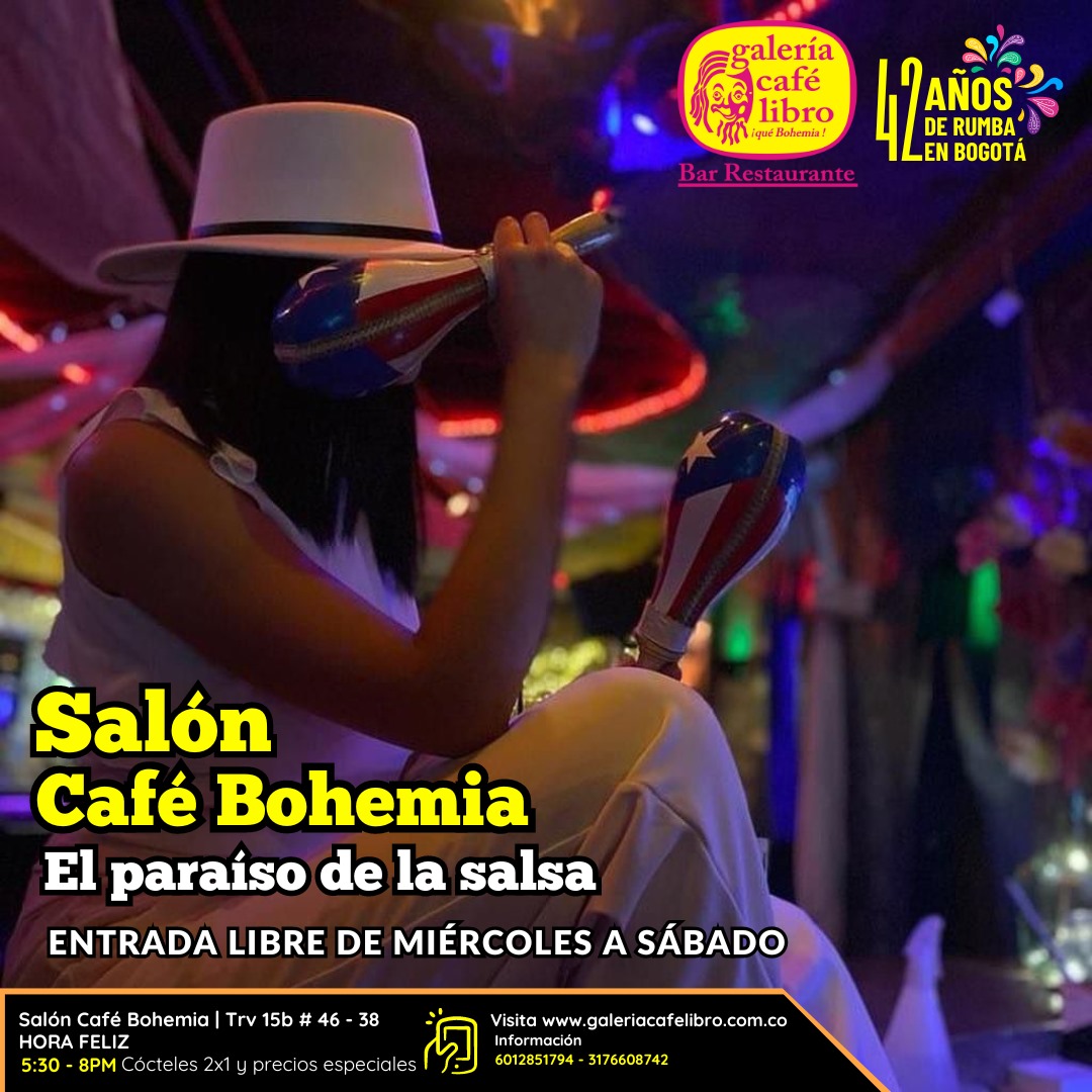 Imagen promoción Salón Café Bohemia "El Paraiso de la salsa"