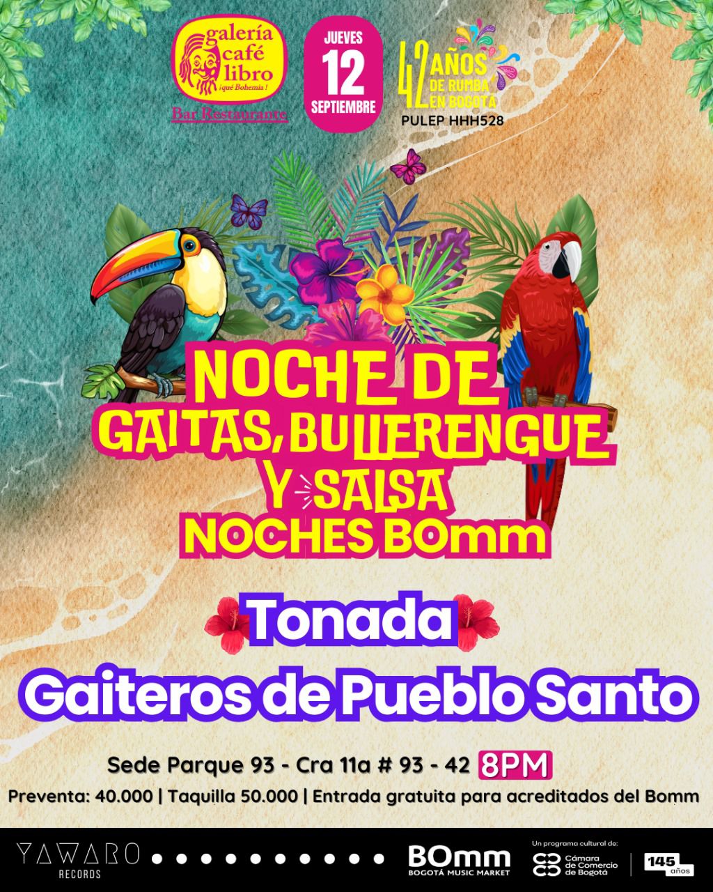 Imagen promoción Noche de Gaitas, bullerengue y Salsa