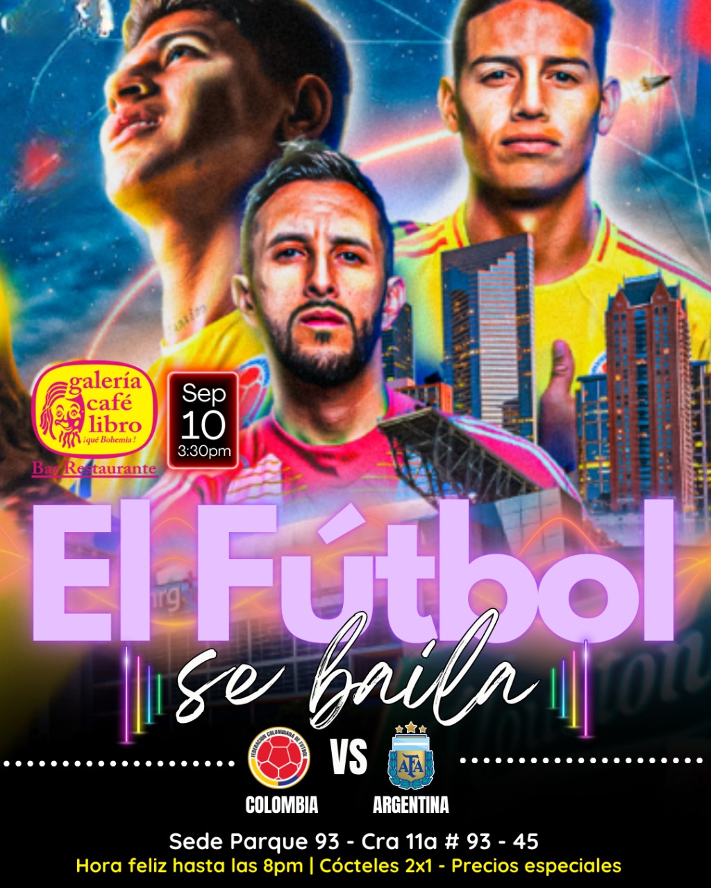 Imagen promoción Colombia VS Argentina