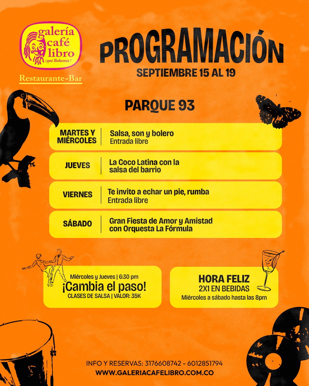 Noticias - Galería Café Libro Programación Semanal 93