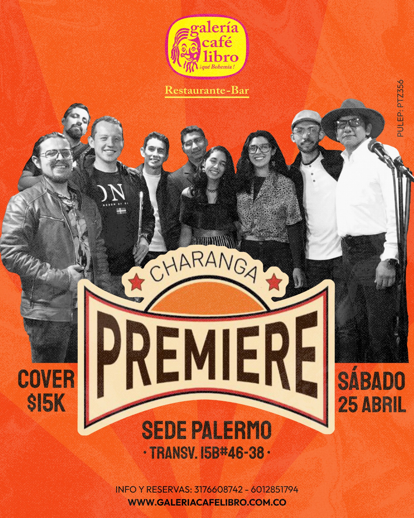 Evento - Galería Café Libro - Programación Charanga Premier