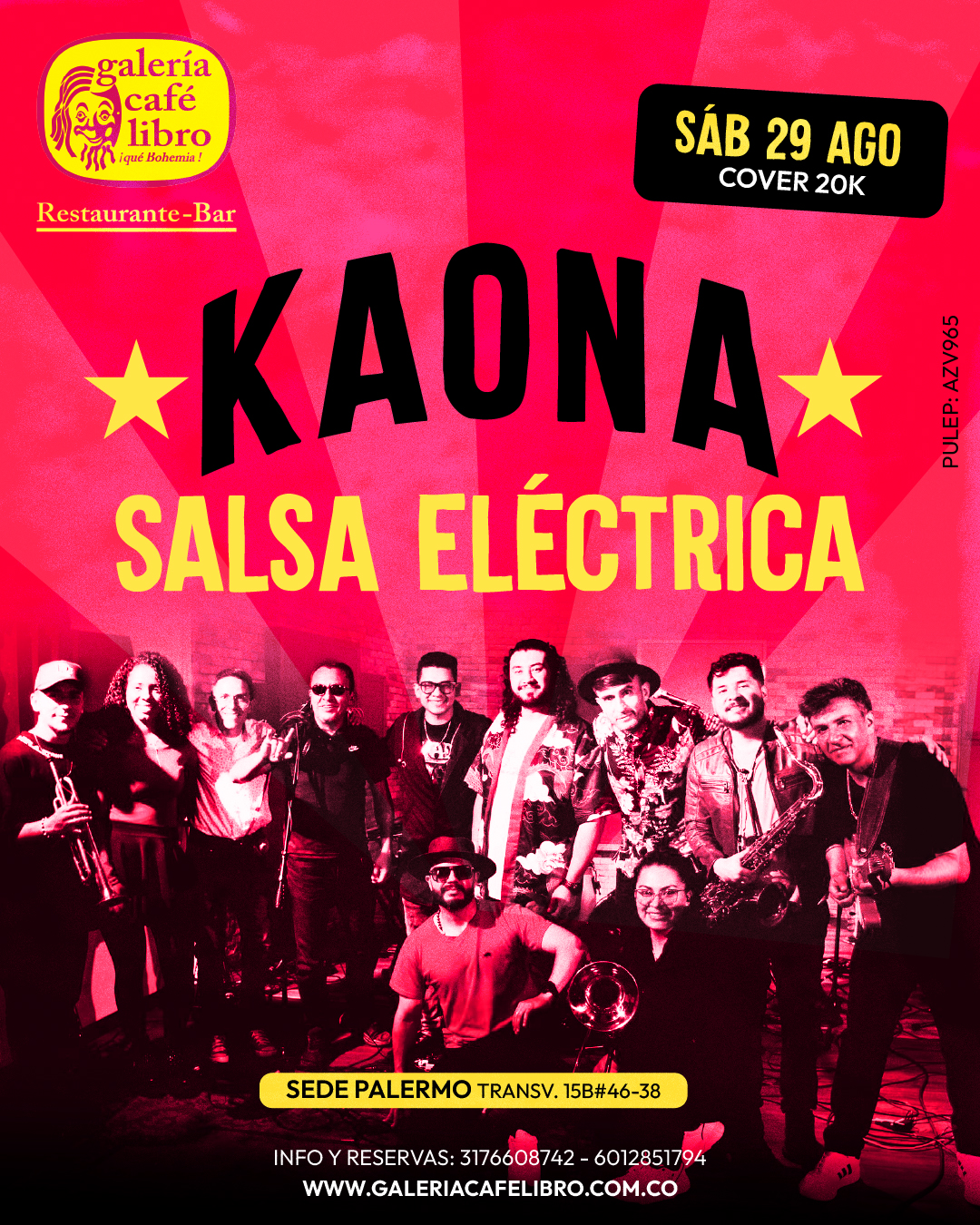 Evento - Galería Café Libro - Programación Kaona Salsa Electrica