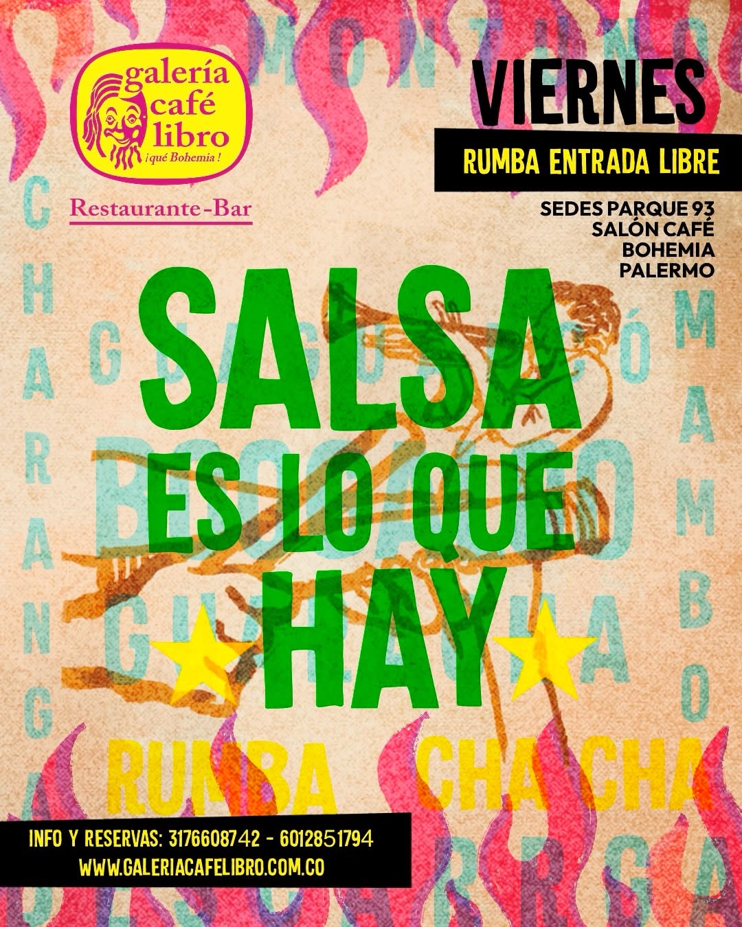 Evento - Galería Café Libro - Programación Viernes Salsero