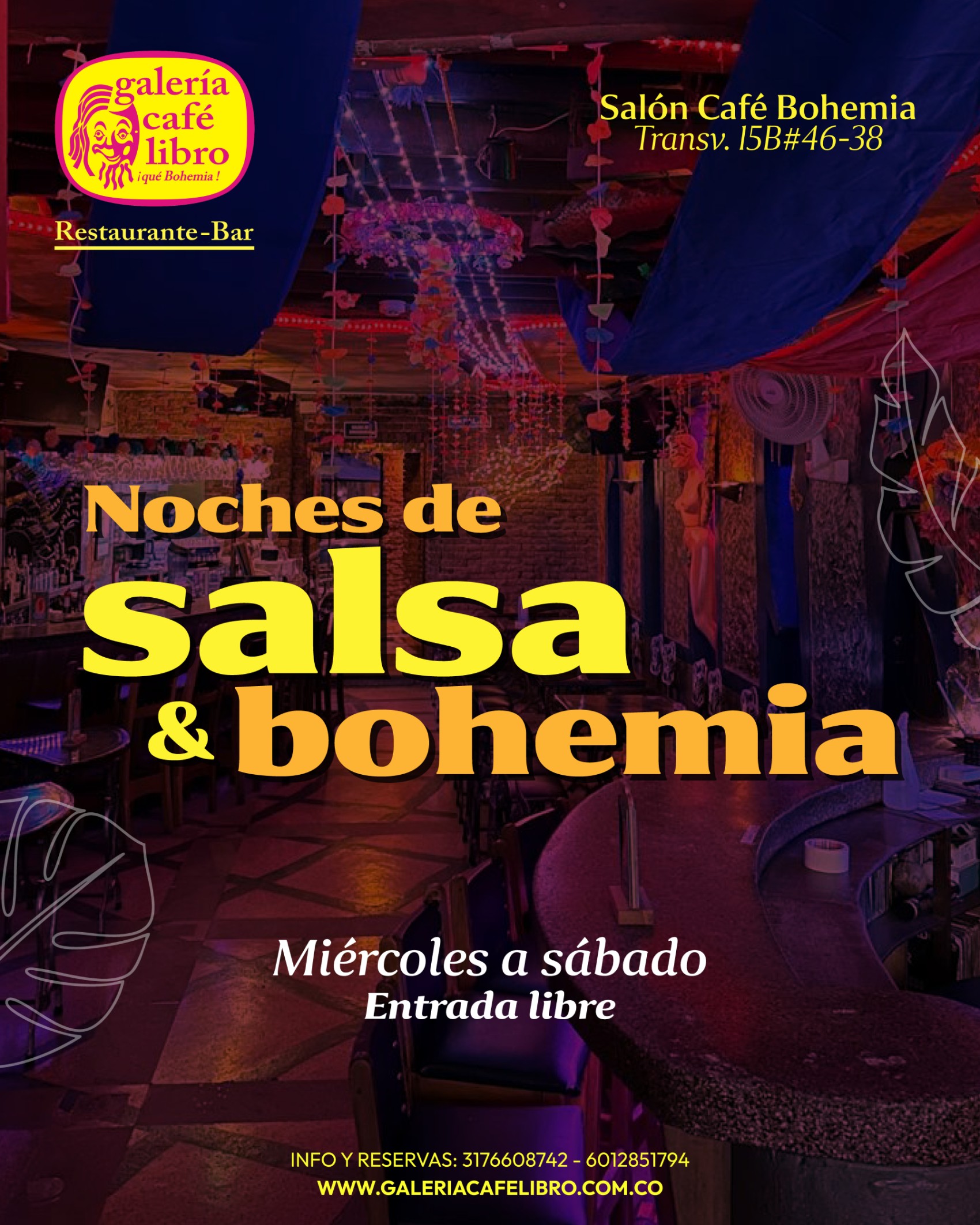 Imagen promoción Salón Café Bohemia "Entrada Libre"