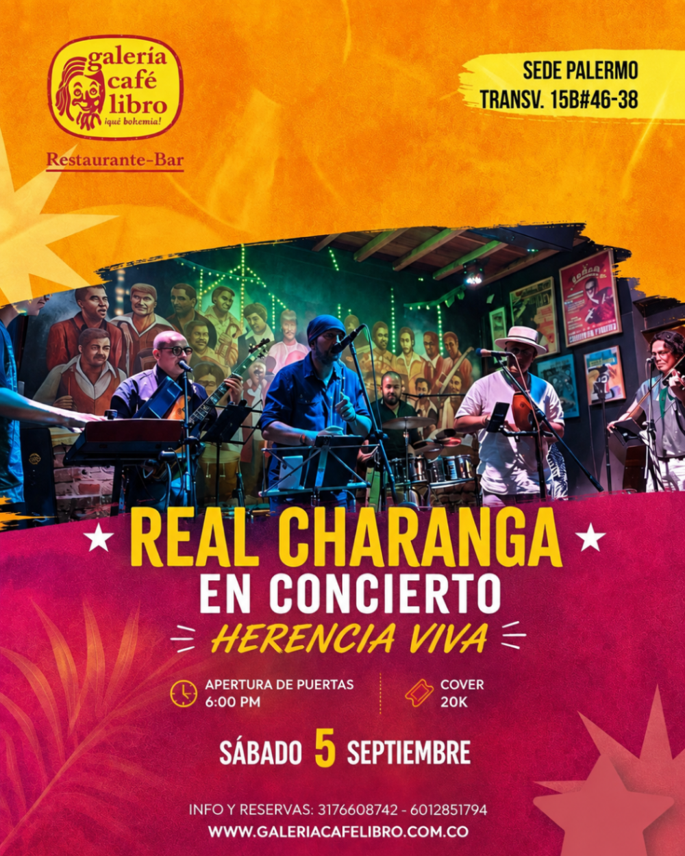 Evento - Galería Café Libro - Programación La Real Charanga